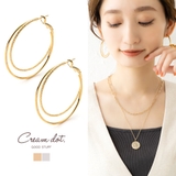 ピアス フープピアス 大ぶりピアス | CREAM-DOT | 詳細画像1 