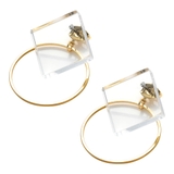 A：ゴールド | ピアス 18kコーティング チタンポスト | CREAM-DOT