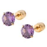 ゴールド×パープル | 全80種類 ステンレス製 ピアス | CREAM-DOT