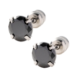 シルバー×ブラック | 全80種類 ステンレス製 ピアス | CREAM-DOT