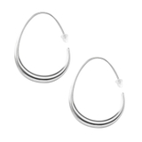 シルバー | ステンレス製 フープピアス 金属アレルギー | CREAM-DOT