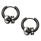 ミックスブラック | ステンレス製 ピアス フープピアス | CREAM-DOT