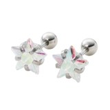 オーロラ×シルバー | ステンレス製 ピアス 金属アレルギー | CREAM-DOT