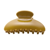 イエロー | バンスクリップ ヘアクリップ パール | CREAM-DOT