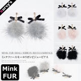 (5営業日)【オリジナル】(ミンクファースモールリボンビジューピアス)ピアス ア… | curvy's  | 詳細画像1 