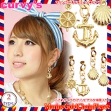 (マリンゴールドチェーンピアス)ピアス アクセサリー ジュエリー | curvy's  | 詳細画像1 