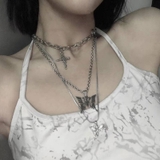 トリプルチェーンペンダントネックレス 全1色 ヴィジュアル系 | ililil | 詳細画像2