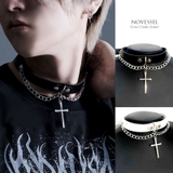 NOVESSELクロスチェーンチョーカー 全2色 ブラック | ililil | 詳細画像1