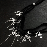 NOVESSELGIMMICK CROSS多連チェーンビーズチョーカー 全2色 | ililil | 詳細画像7