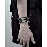 NOVESSELスカルPUレザーブレスレット 全1色 合成皮革 | ililil | 詳細画像2