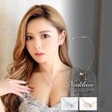 フローラルバタフライビジューネックレス | Dazzy | 詳細画像1