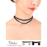 チョーカー アクセサリー ビジュー付チョーカーネックレス● | Dazzy | 詳細画像1