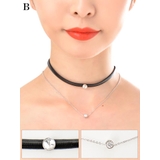 チョーカー アクセサリー モチーフ付チョーカーシンプルネックレス● | Dazzy | 詳細画像3