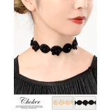 チョーカー アクセサリー 刺繍レースフラワーモチーフチョーカー● | Dazzy | 詳細画像1