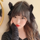 リボン ヘアクリップ 2個セット ブラック レッド オフホワイト | Decorative | 詳細画像1