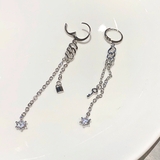 ロングチェーンピアス ストーン&南京錠モチーフ シルバー | Decorative | 詳細画像2