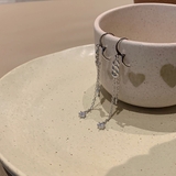ロングチェーンピアス ストーン&南京錠モチーフ シルバー | Decorative | 詳細画像7