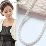 イミテーションパール一連 ネックレス レディース | レースレディース  | 詳細画像1 