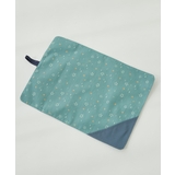 002-スター-アッシュブルー | 速乾シワになりにくい 無地×総柄 リバーシブルランチョンマット | devirock