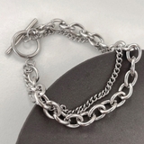 2連チェーンマンテルブレスレット チェーン ブレスレット | インナーショップDiamondHearts | 詳細画像5