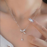 リボンネックレス シルバー シンプル | インナーショップDiamondHearts | 詳細画像3