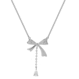 リボンネックレス シルバー シンプル | インナーショップDiamondHearts | 詳細画像8