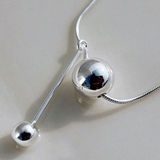 ダブルボールネックレス シルバー 華奢 韓国 韓国ファッション | インナーショップDiamondHearts  | 詳細画像5 