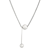 ダブルボールネックレス シルバー 華奢 韓国 韓国ファッション | インナーショップDiamondHearts  | 詳細画像6 