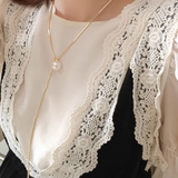 パール ループタイ ネックレス シルバー ゴールド 韓国 韓国ファッション | インナーショップDiamondHearts | 詳細画像4