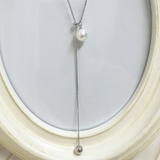 パール ループタイ ネックレス シルバー ゴールド 韓国 韓国ファッション | インナーショップDiamondHearts | 詳細画像10