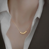 ゴールドVカットボールネックレス ミラーボール ネックレス | インナーショップDiamondHearts | 詳細画像1