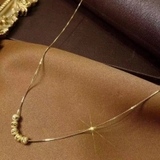 ゴールドVカットボールネックレス ミラーボール ネックレス | インナーショップDiamondHearts | 詳細画像3