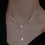 トライアングルモチーフ Y字ネックレス シルバー | インナーショップDiamondHearts | 詳細画像1