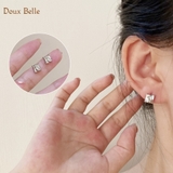 スクエアビジューピアス | Doux Belle  | 詳細画像1 