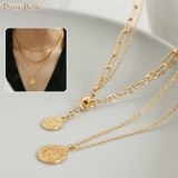 レイヤードゴールドチェーンネックレス | Doux Belle | 詳細画像1