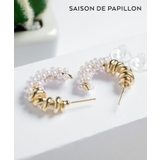 パールフープピアス | SAISON DE PAPILLON  | 詳細画像1