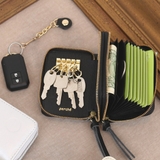 ブラック | ペルケ perche / ドット型押し・ジャバラカードキーケース | UNBILLION