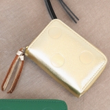 ゴールド | ペルケ perche / ドット型押し・ジャバラカードキーケース | UNBILLION