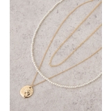 SET2点パールチェーンネックレス+コインモチーフネックレス | earth music&ecology  | 詳細画像1 