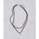 ブラック | ビーズ2連ネックレス | earth music&ecology 