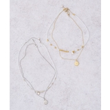 2SETビーズ&プレートネックレス | earth music&ecology  | 詳細画像1 