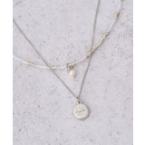 シルバー | 2SETビーズ&プレートネックレス | earth music&ecology 