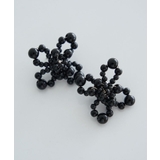 ブラック | パールフラワーピアス | earth music&ecology