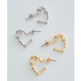 メタリックハートフープピアス | earth music&ecology | 詳細画像1