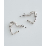 シルバー | メタリックハートフープピアス | earth music&ecology