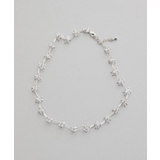 シルバー | クリアビーズポイントネックレス | earth music&ecology 