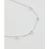 シルバー | ビーズフラワーネックレス | earth music&ecology 