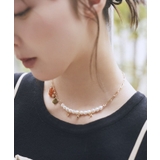 ゴールド | パールMIXチャームネックレス | earth music&ecology 