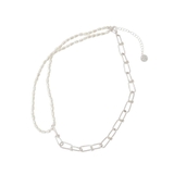 シルバー | デザインチェーンアシメネックレス | Green Parks 