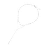 シルバー | 【ステンレス】Y字2連ネックレス | Green Parks 